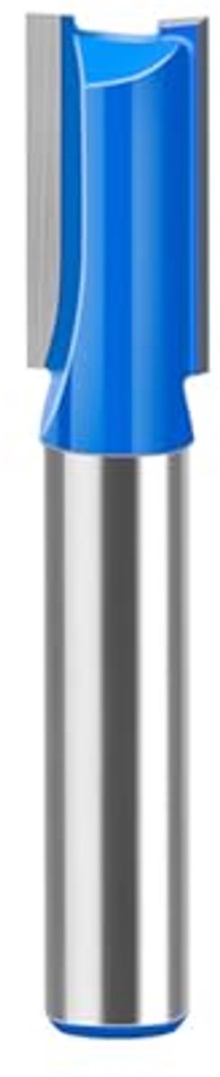 Recht gesneden bovenfrees, schacht 8 mm, snijdiameter 10 mm en snijlengte 20 mm, rechte dubbele golffrees voor houtbewerking