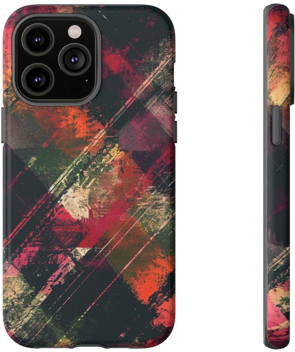 Abstract Grunge Patroon – Telefoonhoesje Geschikt voor iPhone 14 Pro Max