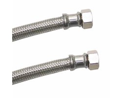RVS Waterslang, Flexibele Slang, 1/2" x 3/4", 300mm, DVGW