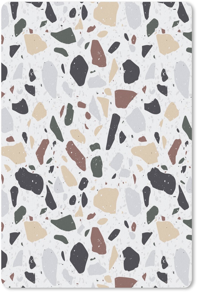 Muismat 18x27 cm - Mousepad Terrazzo - Patroon - Kleurrijk - Klei - Muismatten
