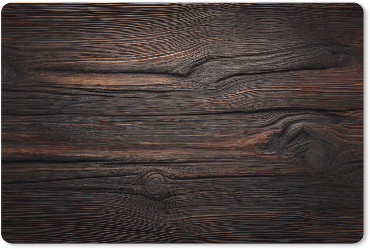 Muismat XXL 120x80 cm - Bureau onderlegger - Bureau mat Hout - Grillige nerven - Bureaumat - Gaming mousepad xl - Bureaulegger groot - Computer deskmat