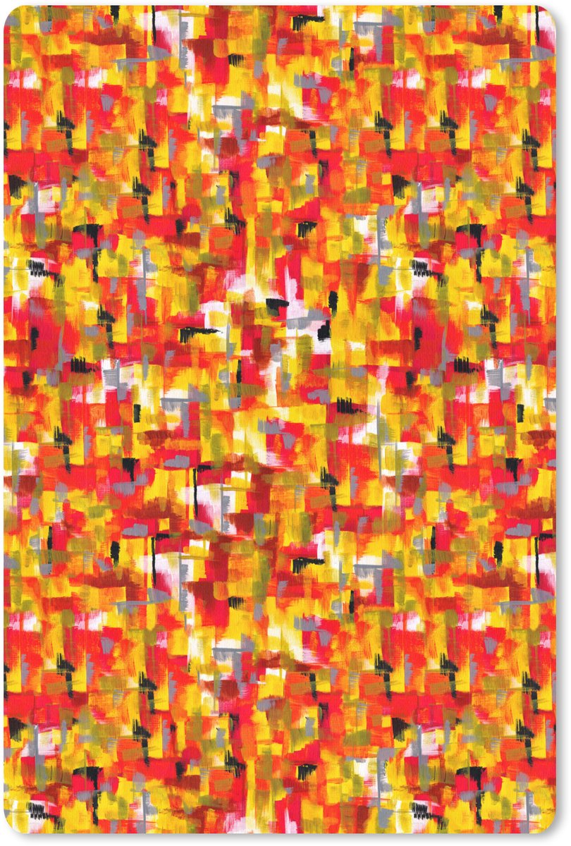 Muismat 18x27 cm - Mousepad Abstract - Verf - Rood - Muismatten
