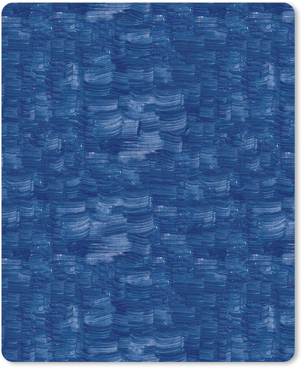 Muismat 19x23 cm - Mousepad Verf - Strepen - Blauw - Muismatten