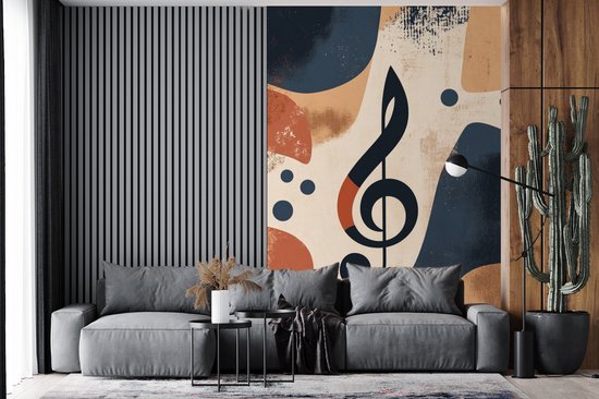 Behang - Fotobehang Sleutel - G - Abstract - Beige - Breedte 170 cm x hoogte 260 cm