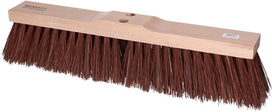 Sorex Straatbezem Bassin van hout - 60 cm - harde vezels - buitenbezem - Luxe kwaliteit - Steel 140 cm- Voor beton/keramische tegels - Geen krassen van Sorex — afbeelding 2