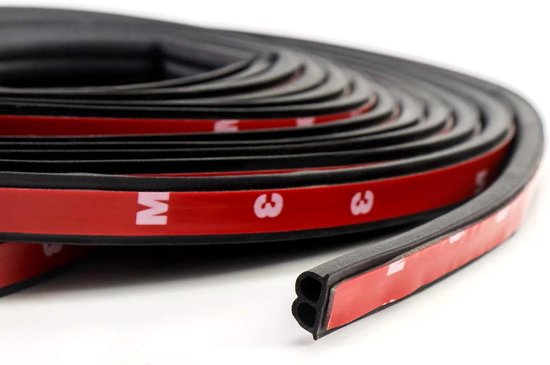 Allecto Plus - EPDM Rubberen U-vormige Afdichting Randbescherming 3mm X 300 Cm Zwart Weerbestendig Flexibel