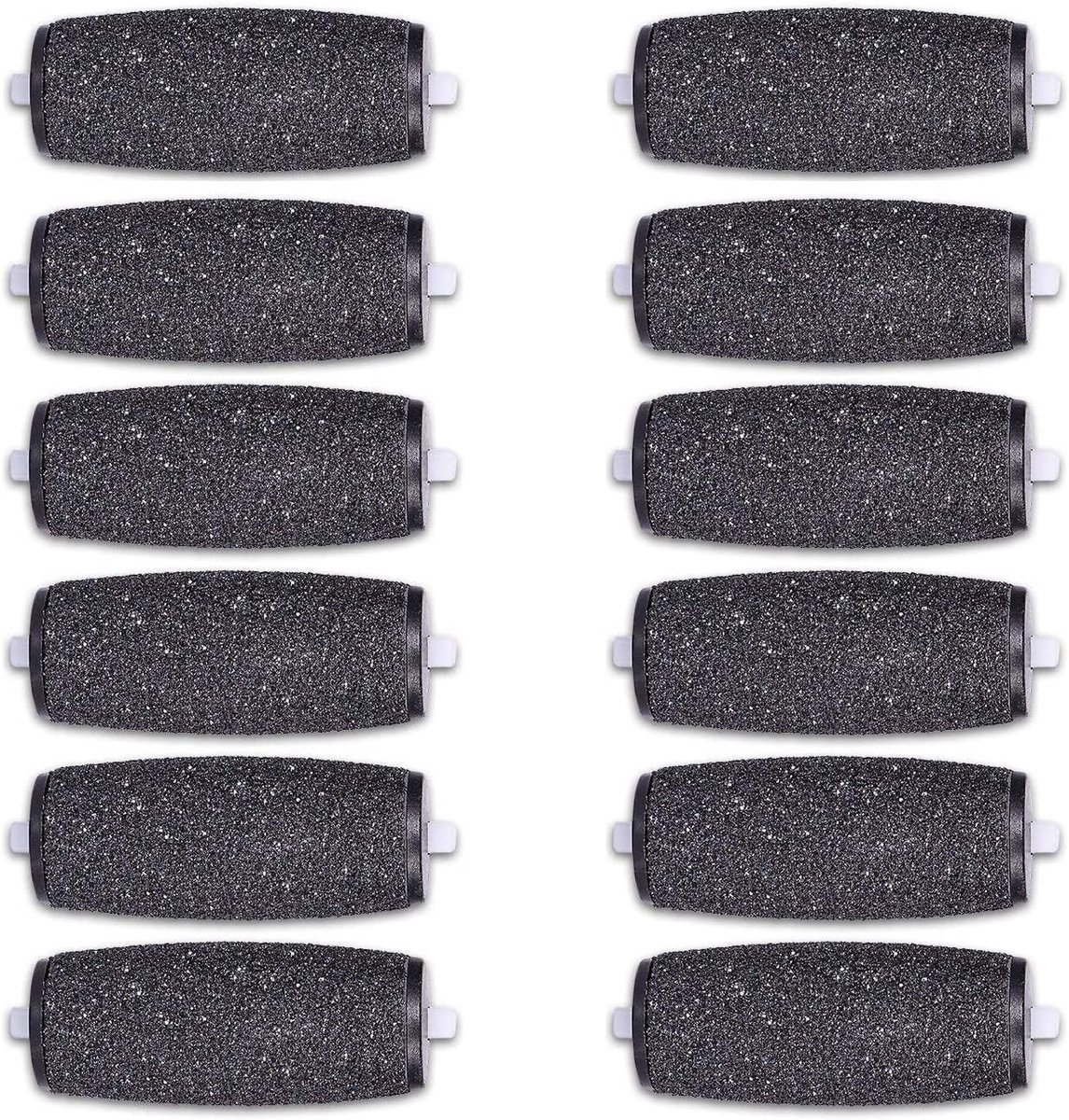 Vervangende Rollerkoppen - Navulkoppen Voetvijl - Eelt Verwijderen - Extra Grove Diamantkristallen - 12 Stuks - Blauw
