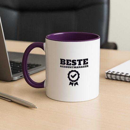Hacebo® - Beste accountmanager koffiebeker paars - Moeder - mama - thee mok - koffie beker - moederdag - koffiemok - 350 ML inhoud