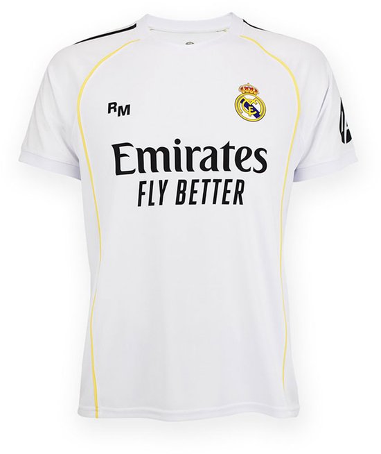 Foto: Mbapp real madrid thuis shirt kinderen 25 26 maat 164 voetbalshirt sportkleding jongens meisjes kylian mbapp polyester wit