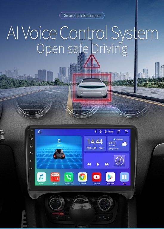 Autoradio Android 14 Pour Audi TT MK2 (2006-2014) - 9" écran Tactile, CarPlay/Android Auto Sans Fil, GPS, Caméra De Recul - 4