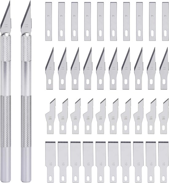 Outil D'Ébavurage Avec Poignée Alliage Aluminium + 10 Lames - Pour Impression 3D, Plastique, Aluminium Et Cuivre