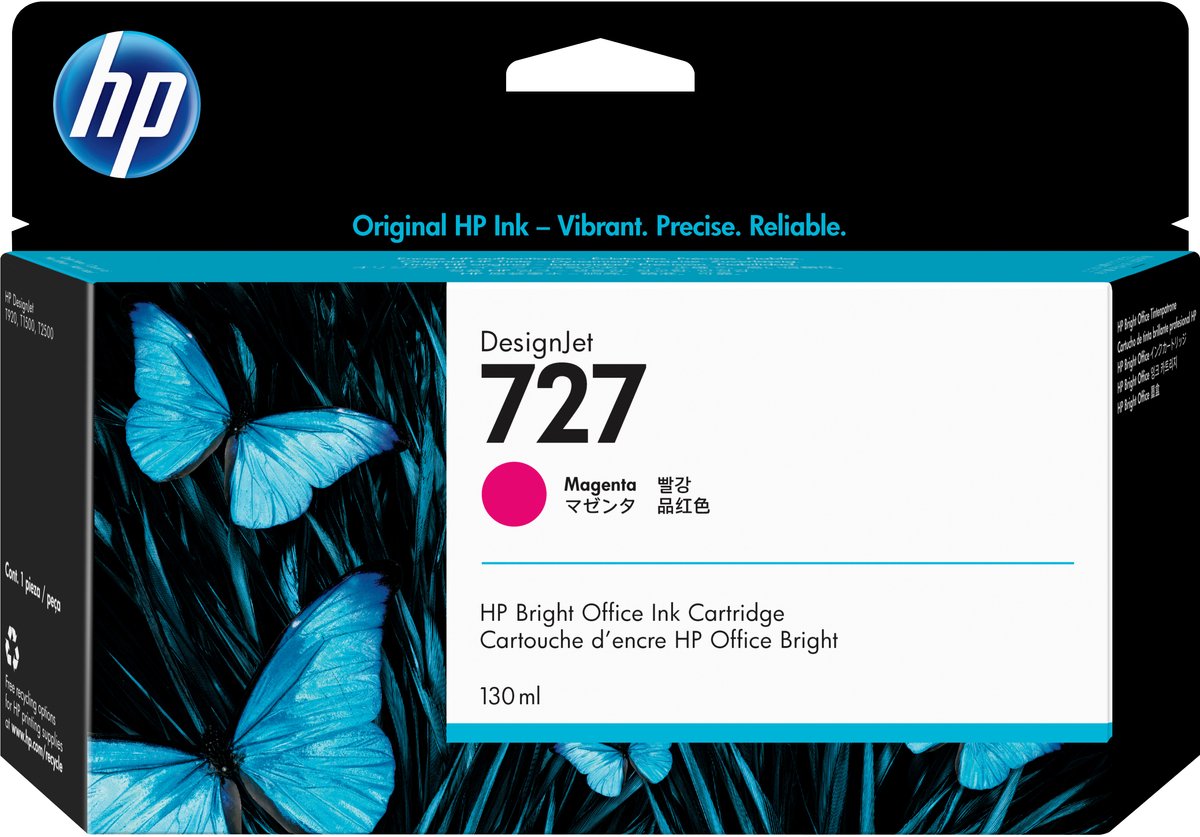 HP 727 - Inktcartridge / Magenta (B3P20A)