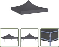 vidaXL Partytent - Partytentdak - Partytentdak 270 g/m² 2x2 m antraciet - Tentdak - Buitendecoratie - Tuindeco