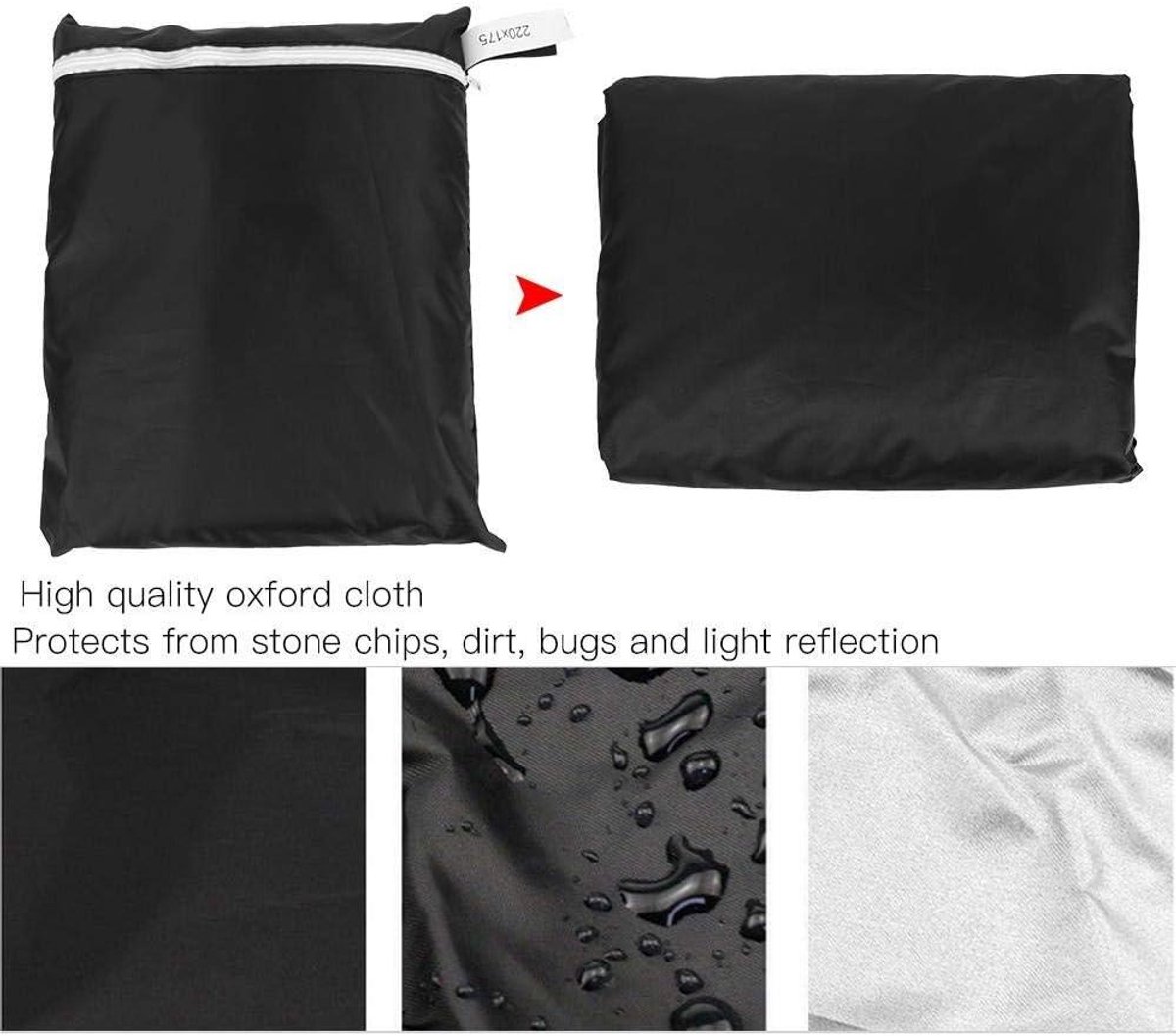 Allecto Plus - Universele Zwarte Oxford Doek Caravan Front Full Cover Protector met LED Verlichting voor Front Slepen | Beschermhoes voor Caravan met Twee Zoekwoorden
