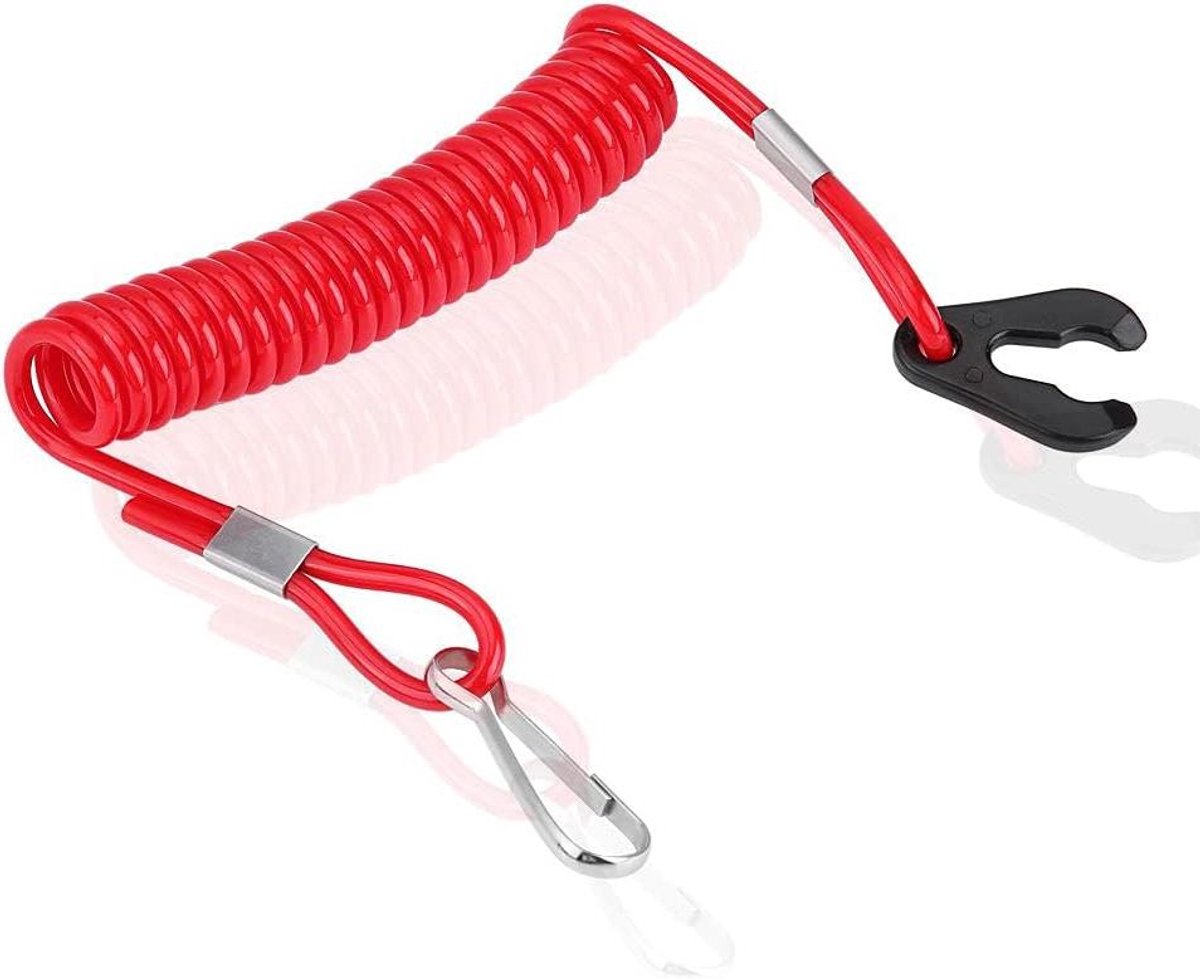 Allecto Plus - Boot Motor Stop Noodstopknop Buitenboordmotor - Met Tangsnoer - Jet ski onderdelen - Boot cut circuit.