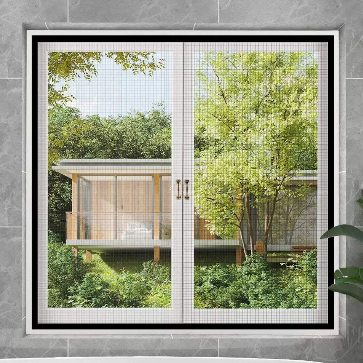 Muggennet voor ramen - 150*180cm - Muggenwerend raam - Verwijderbaar frame - Geen boren nodig - Installatie met klittenband - Geschikt voor dakramen en slaapkamers - Nano-gaas - Formaldehyde-vrij scherm