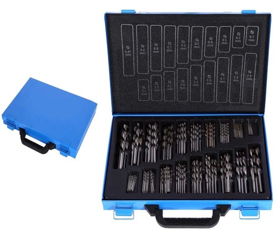HSS Metaalboorzaag Bit Set, 170Pcs 1-10mm Hoge Snelheid Staal Boorzaag