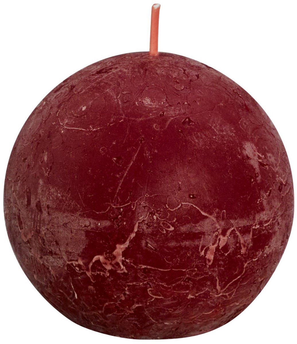 Bolsius - Rustiek bolkaars - Ø76mm - Velvet Red