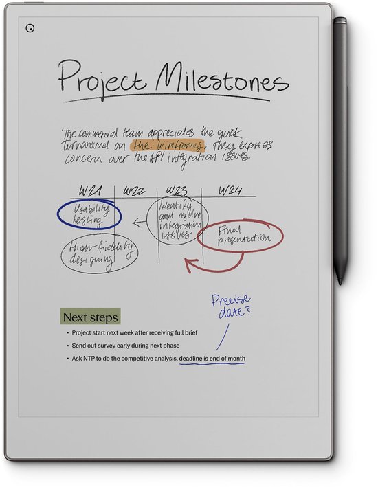 reMarkable Paper Pro met Marker Plus en Bruine Magnetische Hoes - digitaal notitieblok van Merkloos — afbeelding 4