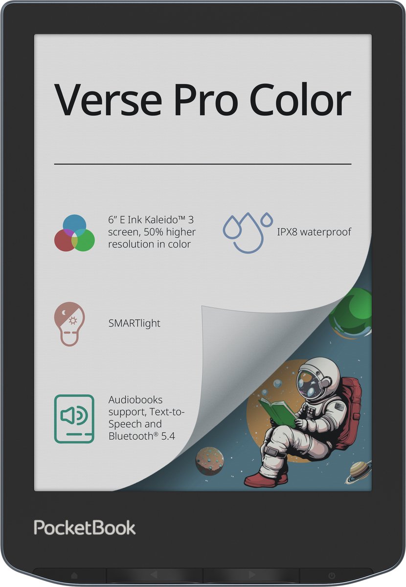 Afbeelding van Review PocketBook eReader - Verse Pro Color - Stormy Sea -