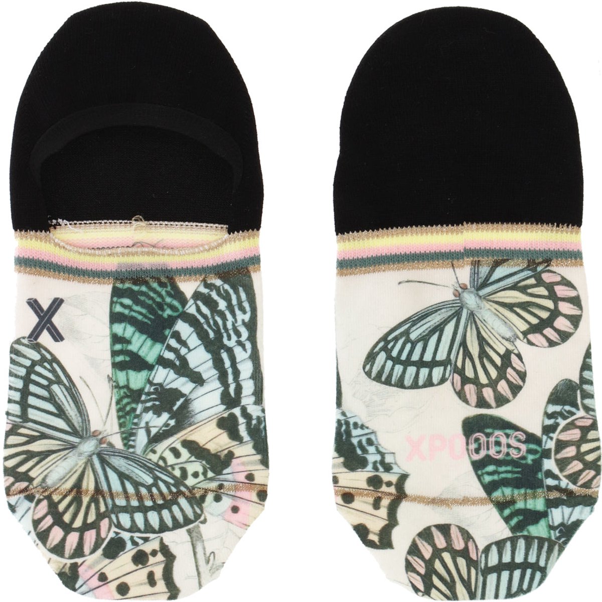 XPOOOS - Butterfly Dames Footies - 1-Pack - Maat One Size