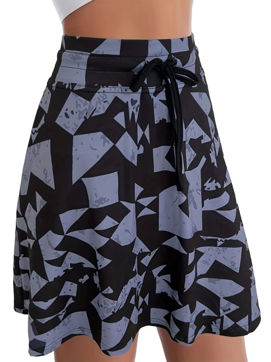 Jupe-short Livano pour femme - Jupe-short - Jupe-culotte - Jupe de marche - Zwart 2 - Taille L