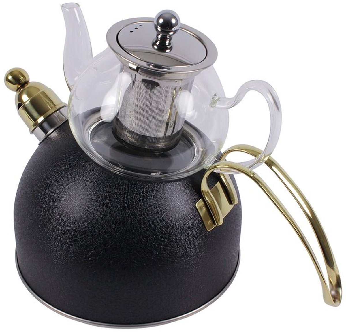 Ferveo Djena Turkse Theepot Set - 0,8/2,5L - Zwart - Inductie