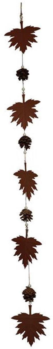 Guirlande bladeren metaal 13x5x34cm