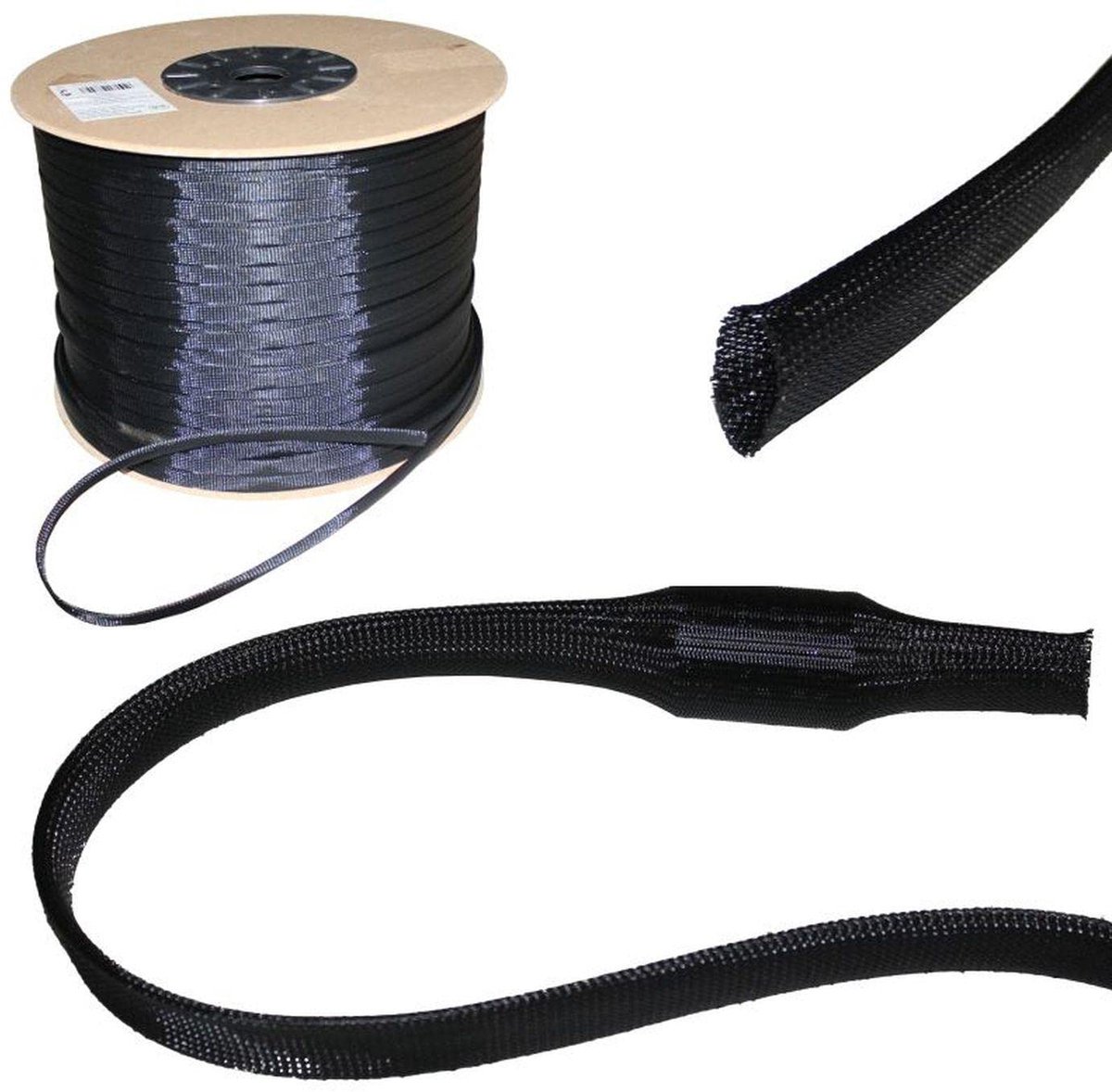 5m 8mm (5-11mm) stoffen omhulsel gevlochten omhulsel kabelbescherming polyester