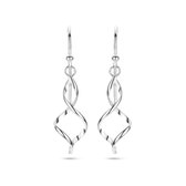 Glams oorhangers franse haak 34 mm - Zilver