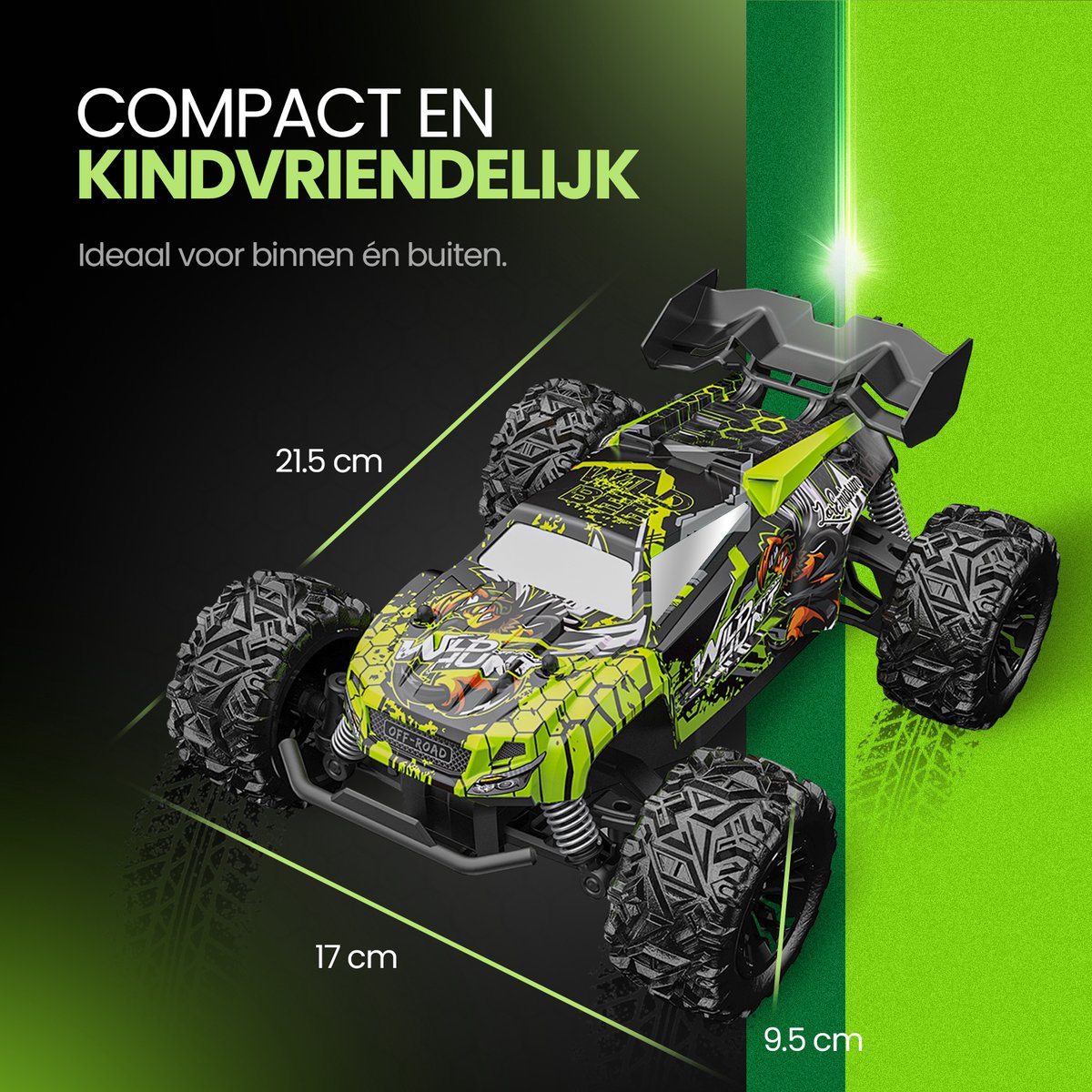 Synergyx® Bestuurbare Auto - RC Afstandsbestuurbare Raceauto met 2 Accu's - Speelgoed voor Jongens & Meisjes - voor Binnen & Buiten - Radiografisch Afstandbestuurbaar - Auto Bestuurbaar - Volwassenen & Kinderen — afbeelding 7