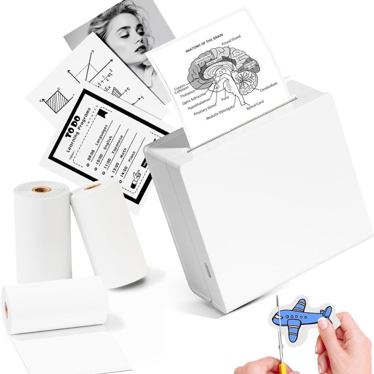 ASsentials® Pocket Printer - Mini Fotoprinter - Mobiel - Draadloos