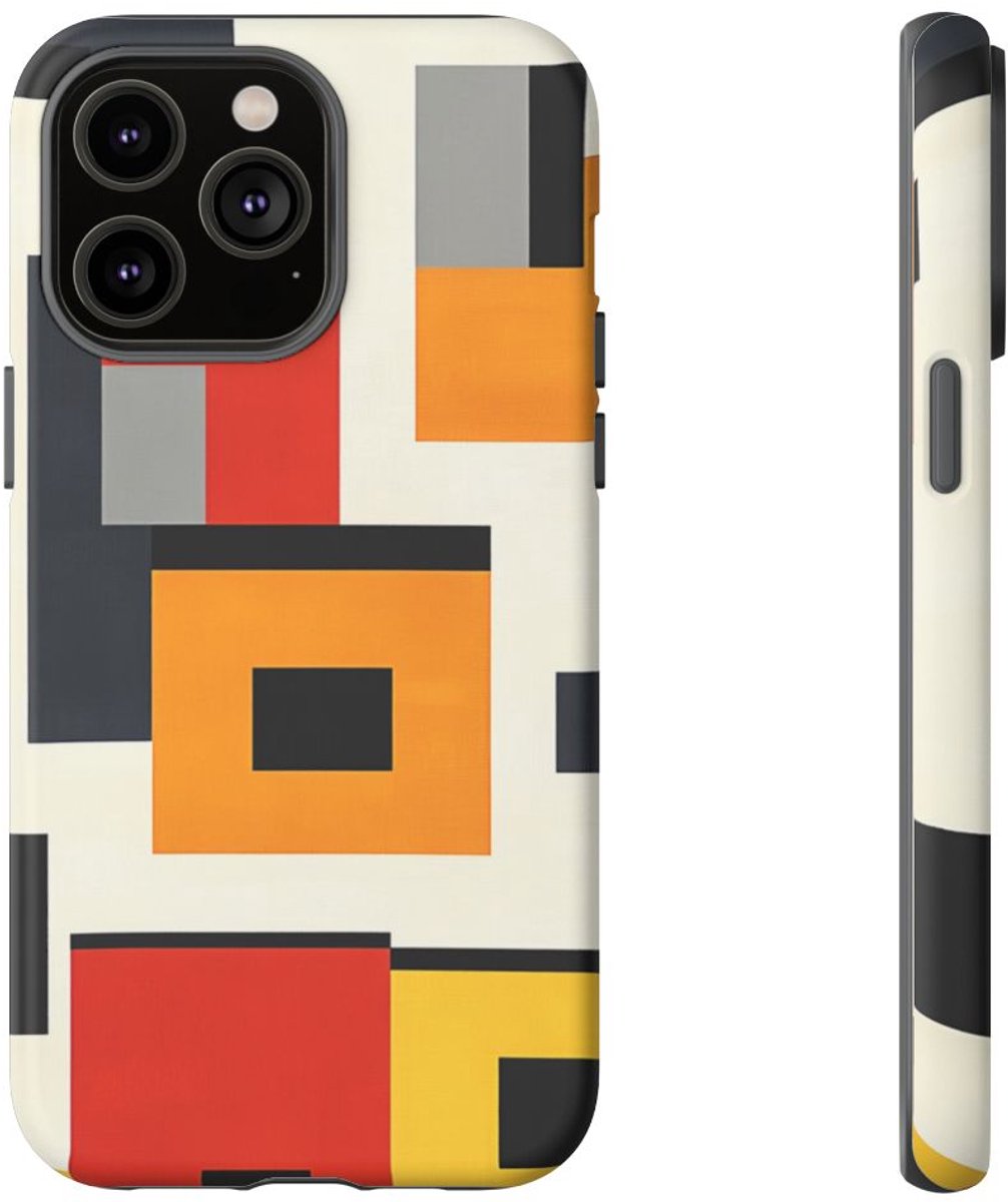 Geometrisch Abstracte Kleurenblokken – Telefoonhoesje Geschikt voor iPhone 14 Pro Max