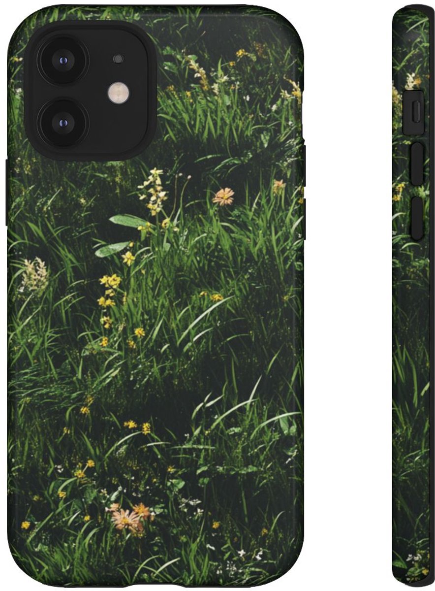 Bloemenweide in Detail – Telefoonhoesje Geschikt voor iPhone 12