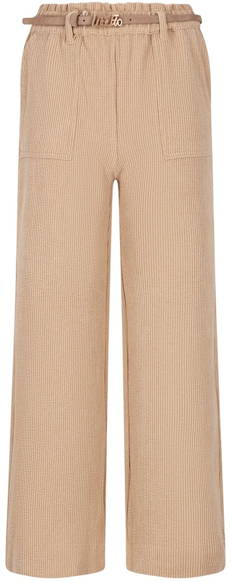 Like Flo winter corduroy wide leg broek meisjes - beige - Finn - riemlussen