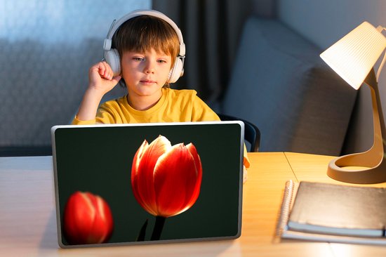 Sticker pour ordinateur portable - 11,6 pouces - La lumière brille sur la tulp rouge