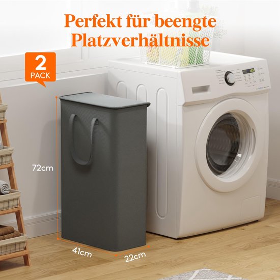Lifewit 150L Wasmand Met Deksel, Wasmand Met Bamboe Handvatten En Uitneembare Waszak Grote Opvouwbare Wasmand Voor Slaapkame Aanbieding 42774840