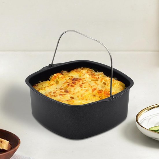 7 inch Airfryer cake pan, Anti-aanhechting airfryer cake barrel, Airfryer cake pizza bakpan Geschikt voor Instant Pot cake bakplaat mand, Airfryer accessoires (7 inch)