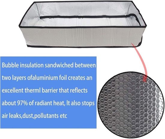 Isolatiedoek voor dakruimte trappen, 26 x 55 inch energiebesparend dikke deksel voor dakruimte trappen met dubbele bubbel, deur ladder isolator, dakruimte tent voor neerklapbare trappen van Merkloos — afbeelding 3