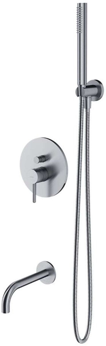 OMNIRES Y - Inbouw badkraan, 3-gats installatie, met inbouwdeel, met accessoires, nikkel SYSYW01NI