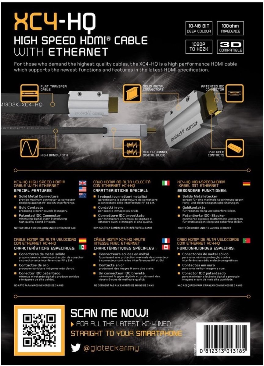 Gioteck XC4-HQ Hdmi Kable PS3
