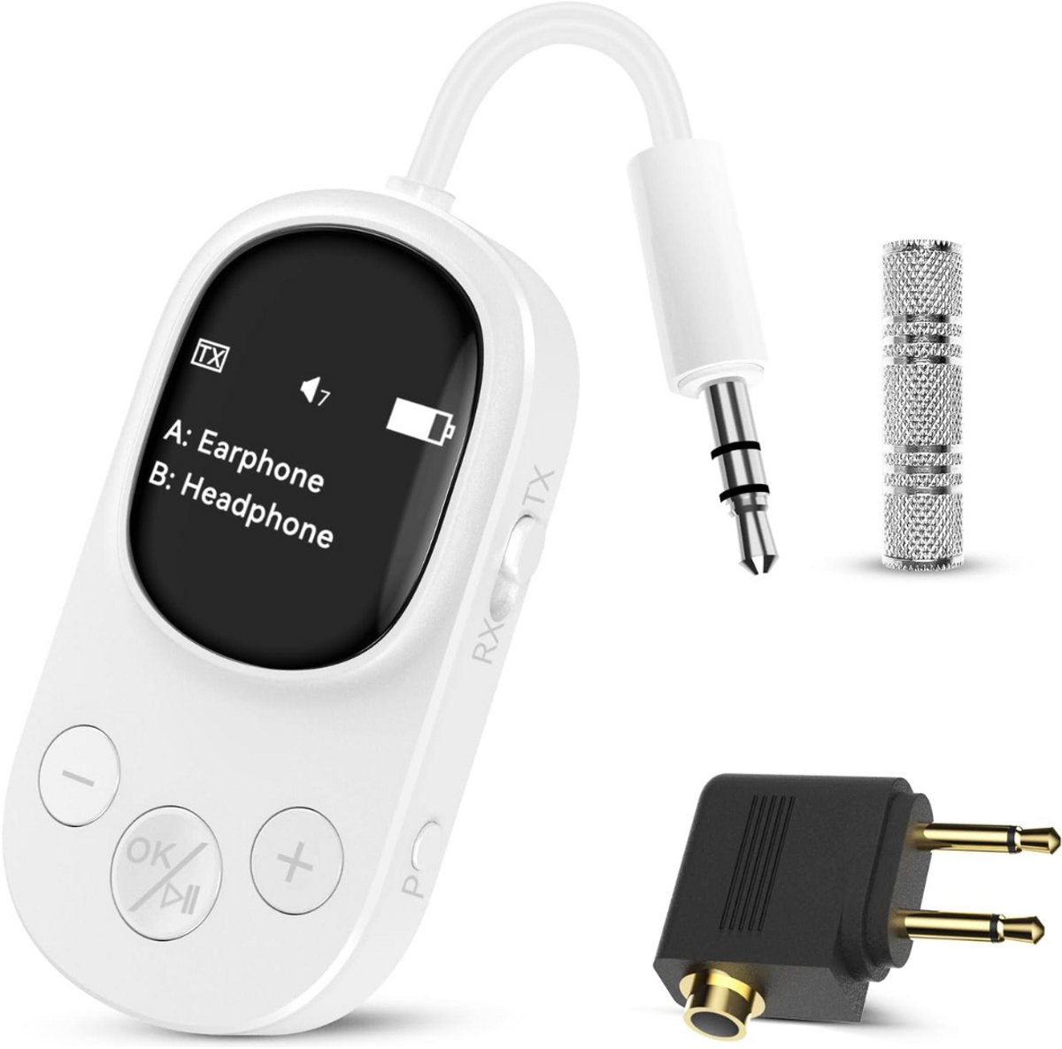 DailySupplies® Bluetooth Transmitter - Bluetooth Receiver - Adapter - Wit
