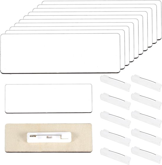 Magnetische naambordjes, magnetisch, aluminium naambordjes, transparant metaal, naambordje met 3 sterke magneten voor ID-kaarthouder, naambordhouder, kleding, display-etiketten, 72 x 32 mm, 12 stuks