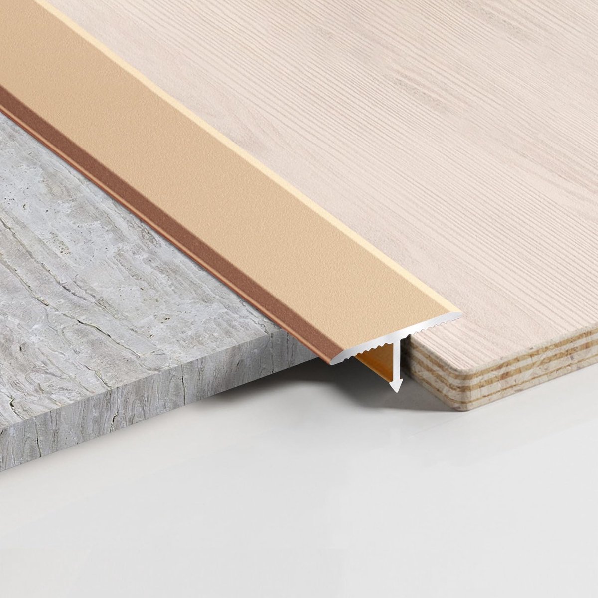 T-profiel aluminium, overgangsprofiel vloerdelen 3 stuks, 900 x 20 mm overgangsstrip voor