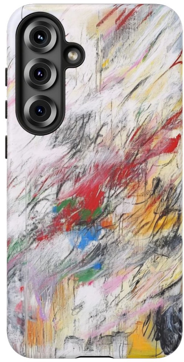 Abstracte Kleurrijke Penseelstreken – Telefoonhoesje Geschikt voor Galaxy S25 Plus