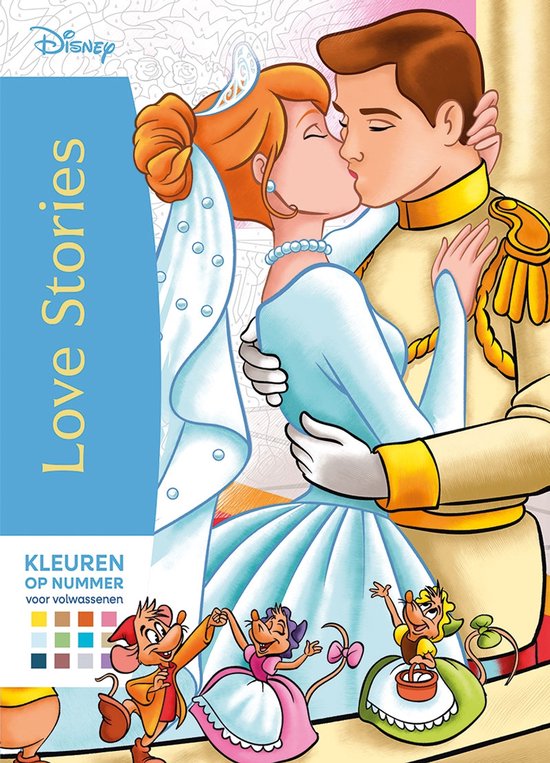 Disney Love stories Kleuren op nummer voor volwassenen - cover