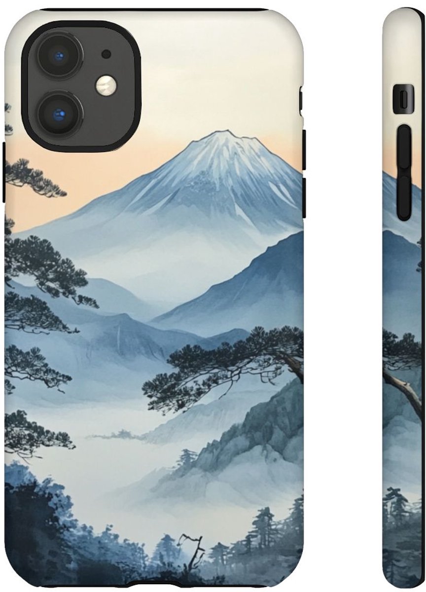 Traditioneel Japanse Berglandschap – Telefoonhoesje Geschikt voor iPhone 11