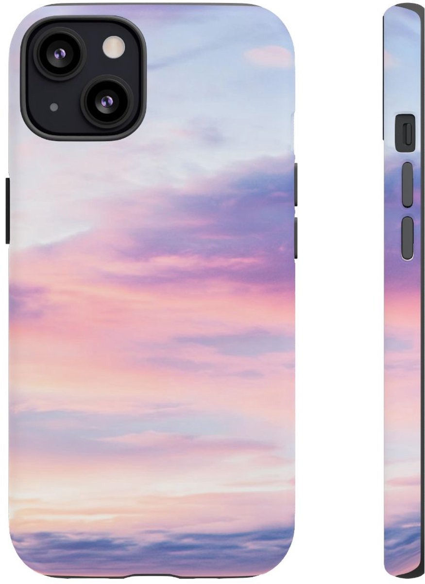 Roze en Blauwe Lucht – Telefoonhoesje Geschikt voor iPhone 13