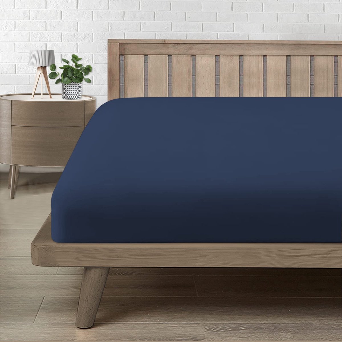Unyqoos Premium Zacht Hoeslaken 180 x 200 cm met Elastische Pasvorm voor Ultiem Comfort blauw