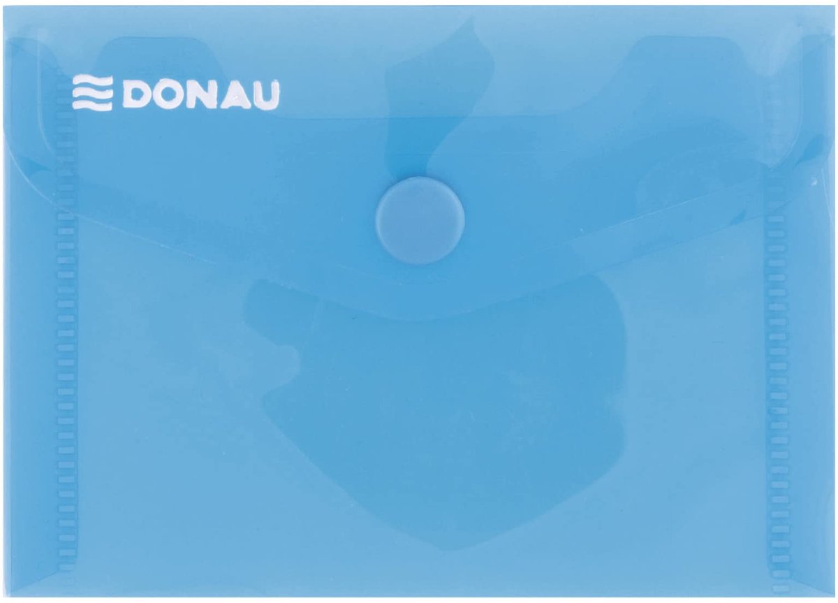 DONAU Enveloppenmap PP Snap A7 180 micron Blauw/Documentarchivering/Enveloptype/Type met kliksluiting/Index-B.d. / Materiaal-Pp/Kleur-Blauw/Dikte (mm)-180 µm